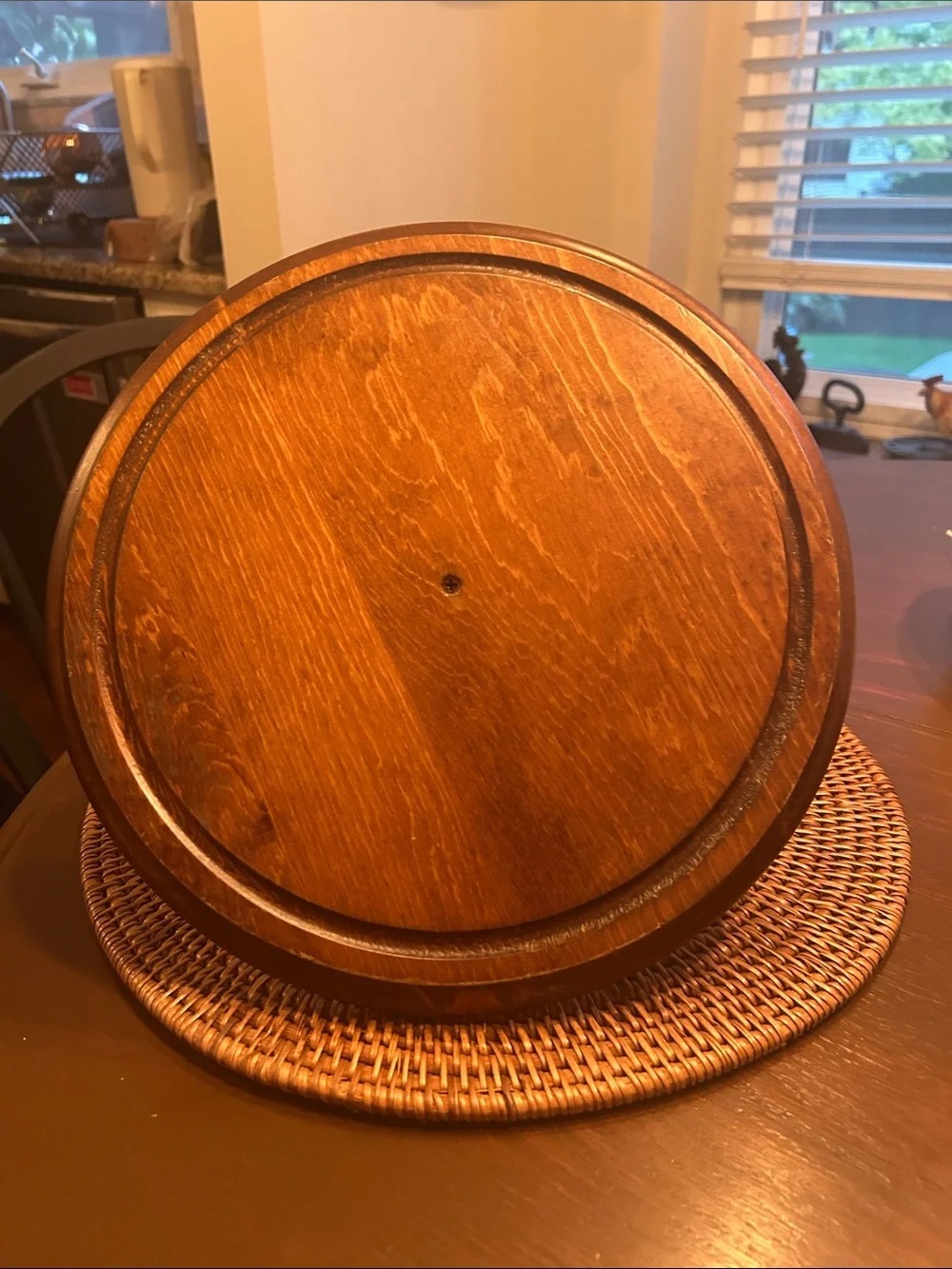 Wooden Pedestal Cake Stand - Brown